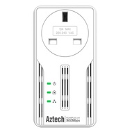 Aztech HL117EP HomePlug AV 500Mbps Ethernet Adapter with Pass Through