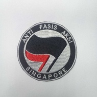 Antifa Singapore Embroidery Patches | Punk Skinhead Patch Sulam