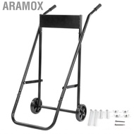 Aramox Foldable Boat Outboard Motor Trolley Poratble Folding Cart Carrier Steel Pipe Stonger Engine Stand Loading 75kg