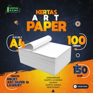Art Paper 150 gsm A4 Contents 100 Sheets - Art Paper 150 Grams 1 Pack Of Weak Materials For Semi Glossy Flyer Brochures