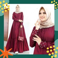 Baju gamis wanita Jumbo AB ATHAYA LD 120 Dress Muslim Big Size Terbaru