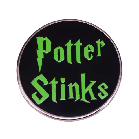 P0tter Stinks badge Magic School Wizard Insult pins Collectible Movie meme pin