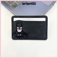 ORIENTLIIY Batman ID Card Holder, Hollow Out PU Leather Driver License Cover, Classic Cartoon Waterp