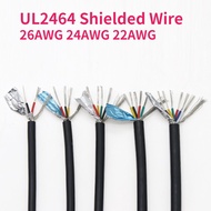 1 Meter UL2464 Shielded Wire 26AWG 24AWG 22AWG Channel Audio Line 2 3 4 5 6 8 Cores Copper Signal Co