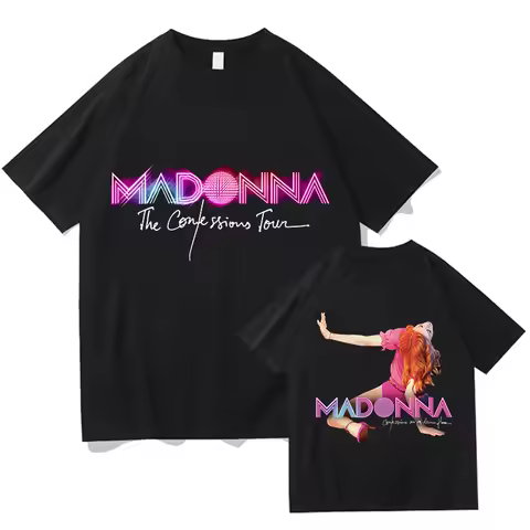 Madonna Confessions Ii Tour T-Shirts 2026 Harajuku Graphic Oversize Tshirt Men Women Gothic Crewneck