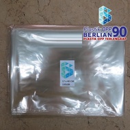 17X40 Cm Plastik Opp (Seal/Lem) Tebal 20 Mic Asli / Plastik Kemasan