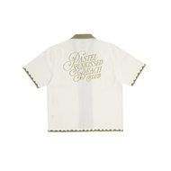 PASTEL CREATIVE WEAR SUNKISSED BEACH CLUB CABANA SHIRT — WHITE / OLIVE