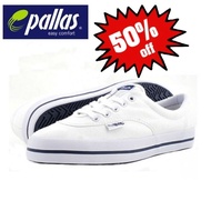 🔥[BUY BEST🔥] PALLAS JAZZ LACE UP 7028W/7328BK WHITE SHOE | KASUT SEKOLAH PUTIH