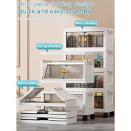 MOMO 2 Doors Foldable Cabinet Cabinet Drawer for Kitchen Home Durabox Drawer With Wheels Foldable Ca
