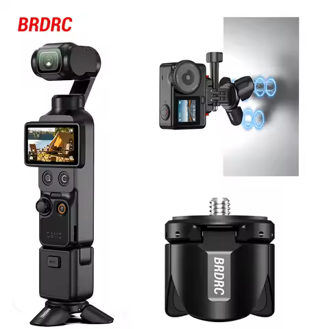 BRDRC Tripod for DJI OSMO Pocket 4 Pocket 3 Action 6 Accessories Mini Metal Tripod Desktop Photograp