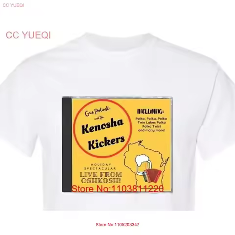 Kenosha Kickers Christmas 2023 Oshkosh T Shirt Polka King Hoilday Album vintage Washed fashion desig