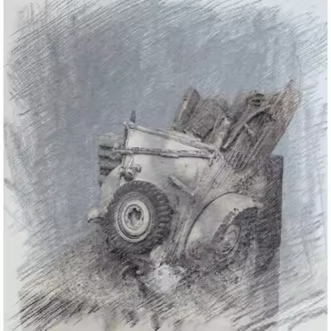 1/35 Resin unpainted model Kit, military-themed tank wreck, unassembled and unpainted GK, 911T