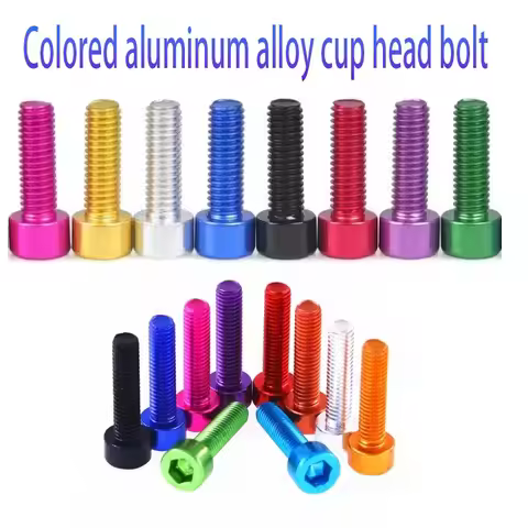 6063 Aluminum Cup Head Screws(Anodized Colors)M3 M4 M5 M6 Colourful Aluminum Alloy Hexagon Hex Socke