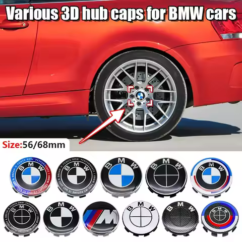 4Pcs/Set 56MM/68MM wheel hub center cap For BMW M X1F48 F13 G16 F33 E24 G23 G30 E70 F91 E92 F11 G80 
