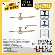 [Wifi] EFENZ Premium DC Ceiling Fan Tiffany 603 With 22W Dimmable Samsung LED + Remote Control 3 Blade 60"