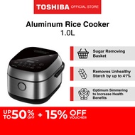 [FREE GIFT] Toshiba RC-10IRPS Black Aluminum 3mm 7-layer Inner Pot Low GI Rice Cooker, 1.0L