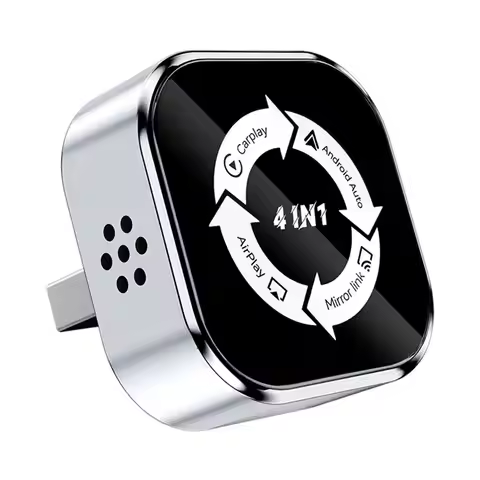 4In1 Wireless Carplay Adapter Airplay/Mirror Link/Android Auto/Carplay AI Box USB Dongle Wired Carpl