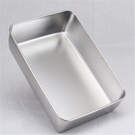 「 Party Store 」 square plates set Baking Tray Plate Stainless Steel pan deep tray Grill Fish BBQ Food Container plate set Storage serving dish