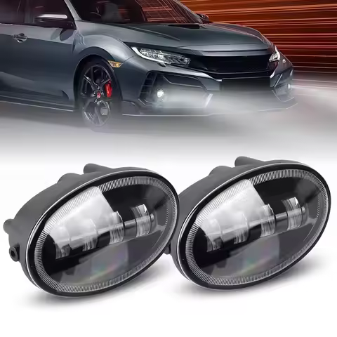 Car Oval LED Fog Lamp Daytime Running Light for Honda Civic EU Civic EP 3D 5D Civic Type R 2003 2004