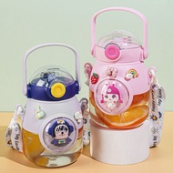 Cute 900ml Girl Water Bottle with Straw