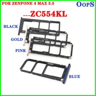 Sim Tray For ASUS ZenFone 4 Max Pro 5.5 ZC554KL X00ID Sim Card Tray Holder Reader SD Slot Adapter