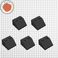 Combo of 5 tall black 2x2 diagonal tiles