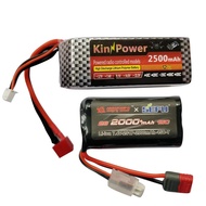 2S 7.4V 2000mAh Li-ion/Ditingkatkan 3S 11.1V 2500mAh Lipo untuk MJX Hyper Go14301 14302 1/14 Kereta 