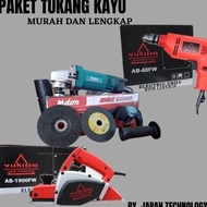 Paket tukang Peralatan Tukang Murah dan lengkap Mesin Serut Kayu +