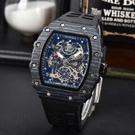 Richard Mille quartz movement stainless steel case rubber strap men women same style 4 Richard Mille