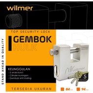 Wilmer Hulk Jumbo Strong Hardened Steel Padlock Wilmer 84mm 5 KEY Armored Padlock/
