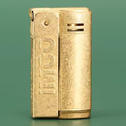 IMCO Brass Kerosene Lighter Model 6800 - Vintage Retro WWII Era Collector's Item