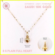 【hot sale】 COD PAWNABLE 18k Necklace Legit Original Pure Saudi Gold Heart Necklace