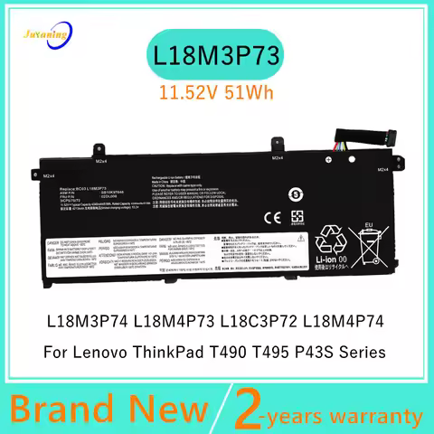 L18M3P73 Laptop battery For Lenovo ThinkPad T490 T495 P43S T14 P14s 1st Gen L18C3P72 L18L3P73 L18C3P