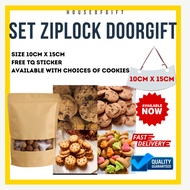 Ziplock Doorgift Biskut Popcorn Makanan untuk Majlis Kahwin/ Birthday Party Company Events wedding b