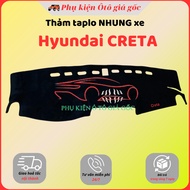Thảm taplo hyundai Creta 2022 2023 2024 2025 NHUNG lông cừu cao cấp chống nắng hiệu quả