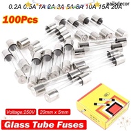 NAILSDECOR  Fuses, 0.2A-20A 250V Glass Fuse,  Boxed 5*20mm Fuse Kit