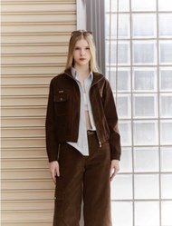 WHIMSY COTTON(DARK BROWN/SCOTT BROWN)JACKET เสื้อแจ็คเก็ตผู้หญิง