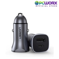 Ugreen CD130 40858 USB-C PD+USB-A QC 30W Fast Car Charger