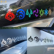 Genshin Impact Waterproof Car Sticker for Seven Elements Loading Reader Luggage Motorcycle Computer 