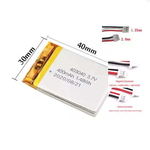 Rechargeable 3.7V 400Mah 403040 JST 3Pin Li-Polymer Li Ion Battery For MP3 Camera Smart Watch Chargi