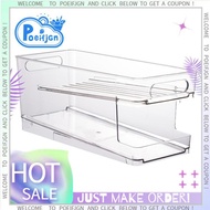 2-Layer Refrigerator Can Organizer - Automatic Rolling Beverage Storage Box for Soda, Beer, Fridge O