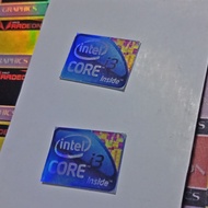 Stiker laptop intel core i3 gen 3 new edition 2022 hologram