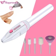 Portable 5 in 1 Electric Nail Trimming Combination Set / Manicure Nail File Kit / Nail Art Drill Grinder Grooming Kit / Multifunctional Nail Buffer Polish Remover Machine