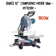 OKATZ MT1018V 10” Compound Miter Saw 1800W Power 10"255mm Miter Saw Heavu Duty Miter Saw Suitable Wo