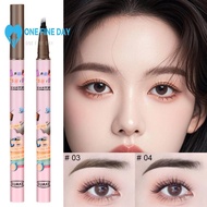 Eyebrow Pencil With 4-pin Waterproof Liquid Eyebrow Pencil, Long-lasting, Natural Definition A4l8