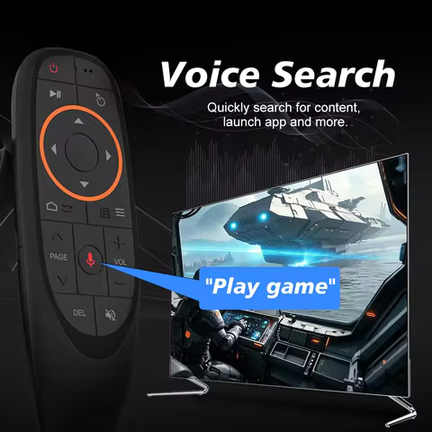 G10S Gyro Voice Air Mouse Remote Control Full Media Shortcut Keys 10M Long Distance Control Universa