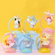 MINISO Sanrio Blind Box Kuromi Melody Cinnamonroll Pochacco Purin Star Wishing Angel Series Handmade Decoration Cute Night Light Girl Gifts