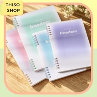 B5 A5 Notebook, FreeDom THISO Plastic Notebook 100 GSM Paper - Notebook Can Change Paper, No Hand Pa