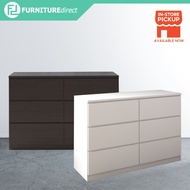Furniture Direct AISHA 6 drawer chest Drawer chest drawer cabinet cupboard kabinet 收納櫃 Chest