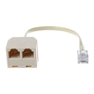 ❤❤ Telephone Splitter RJ11 6P4C 1 Male to 2 Female Adapter  RJ11 to RJ11